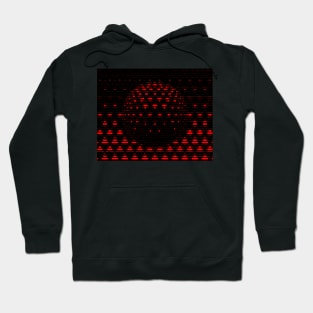 retro video game theme red on black Hoodie